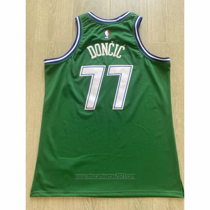 Camiseta Dallas Mavericks Luka Doncic #77 Mitchell & Ness 2018-19 Verde